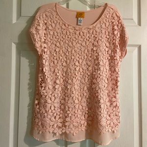 Ruby Rd Soft pink blouse size M